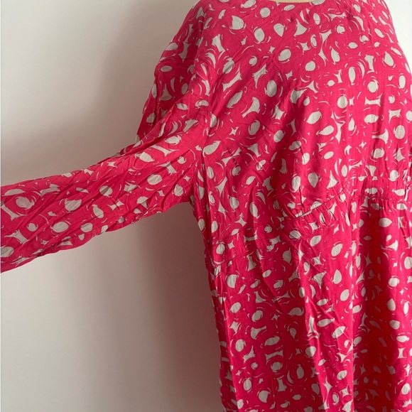 Boden Tunic Dress Pink Geometric Long Sleeve Pullover Plus 16 - Picture 4 of 5